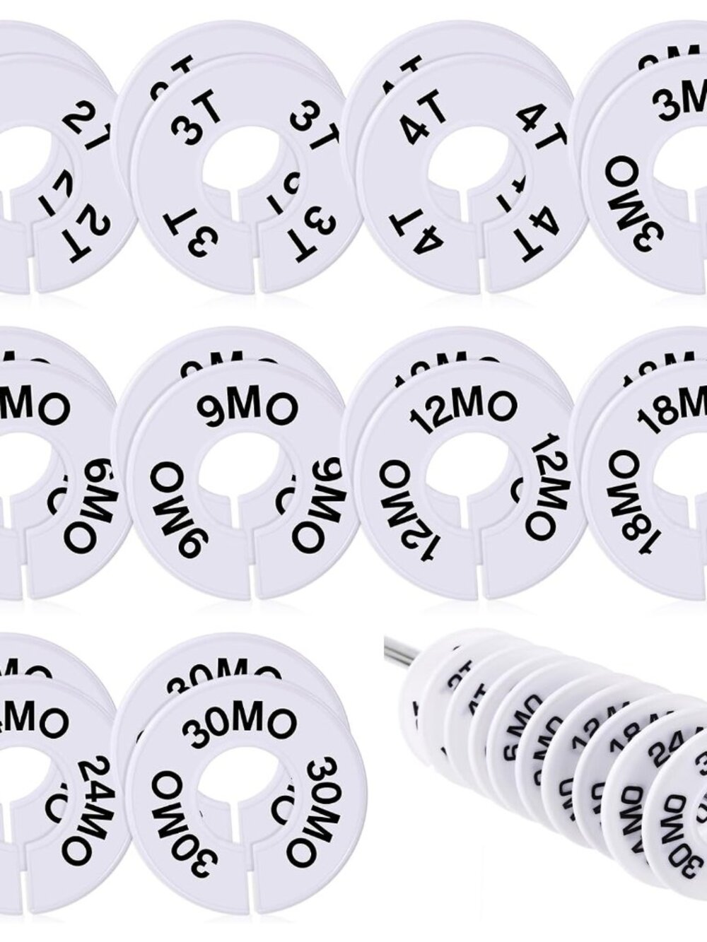 10 Round Closet Dividers for Clothing Rack Organizers